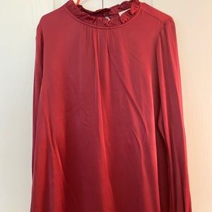 Rachel Parcell Burgundy Blouse NWT